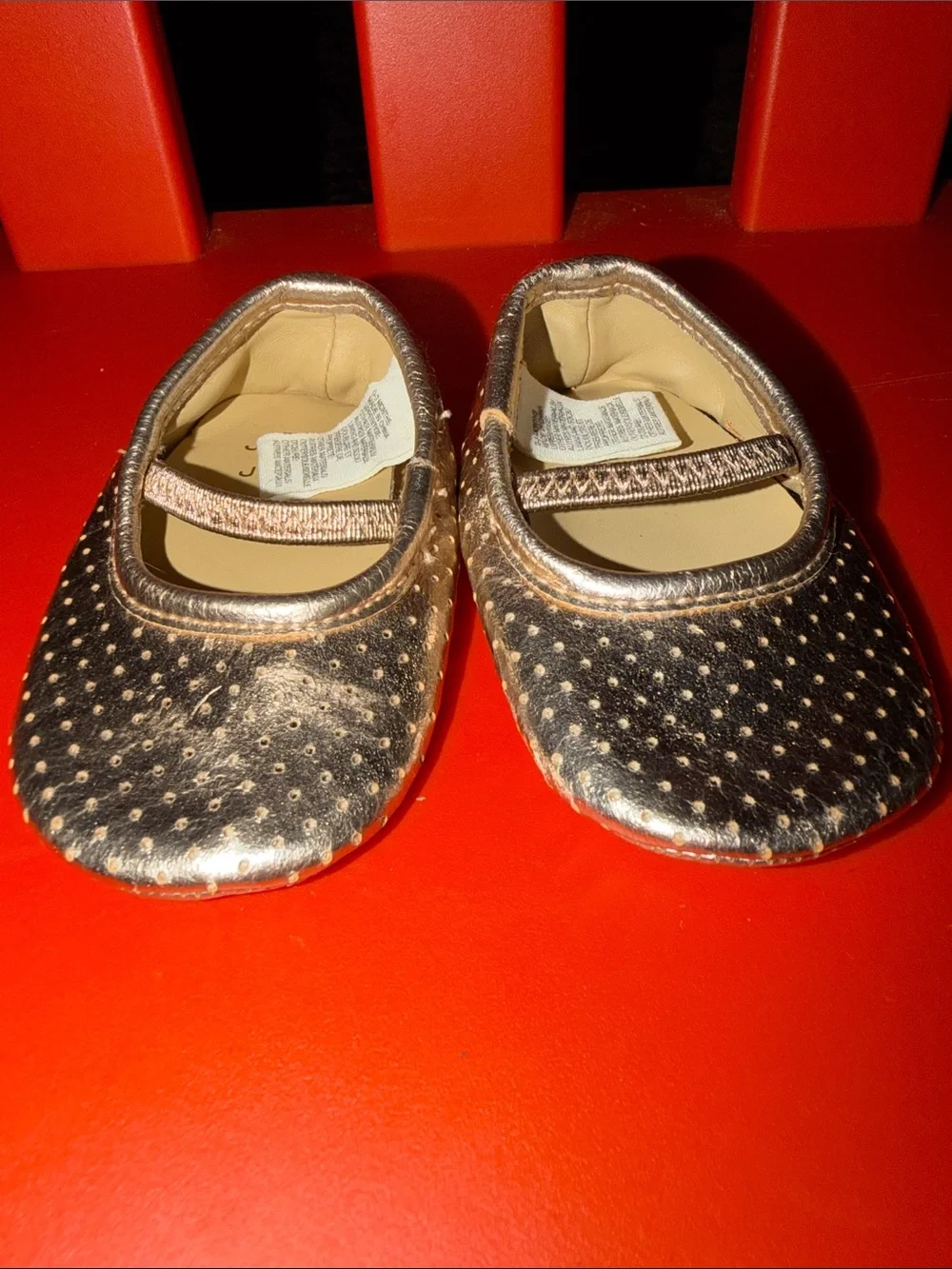 Girls Metallic Black Gold Dot Mary Jane Kids Shoes